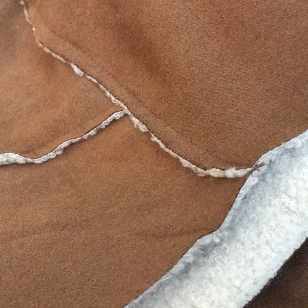🆕Hem & Thread-Anthro Sherpa Faux Shearling Lined Long Vest Coat Western Wear - Picture 11 of 13